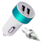 CARGADOR 12V PARA AUTO CON 2 ENTRADAS USB