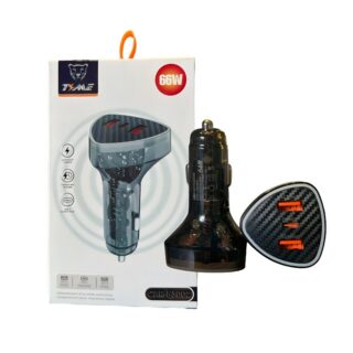 CARGADOR AUTO 12V DE 66W CON 2 ENTRADAS USB Y 1 USB C