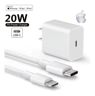 CARGADOR IPHONE DE 20W CON CABLE USB C A LIGHTNING
